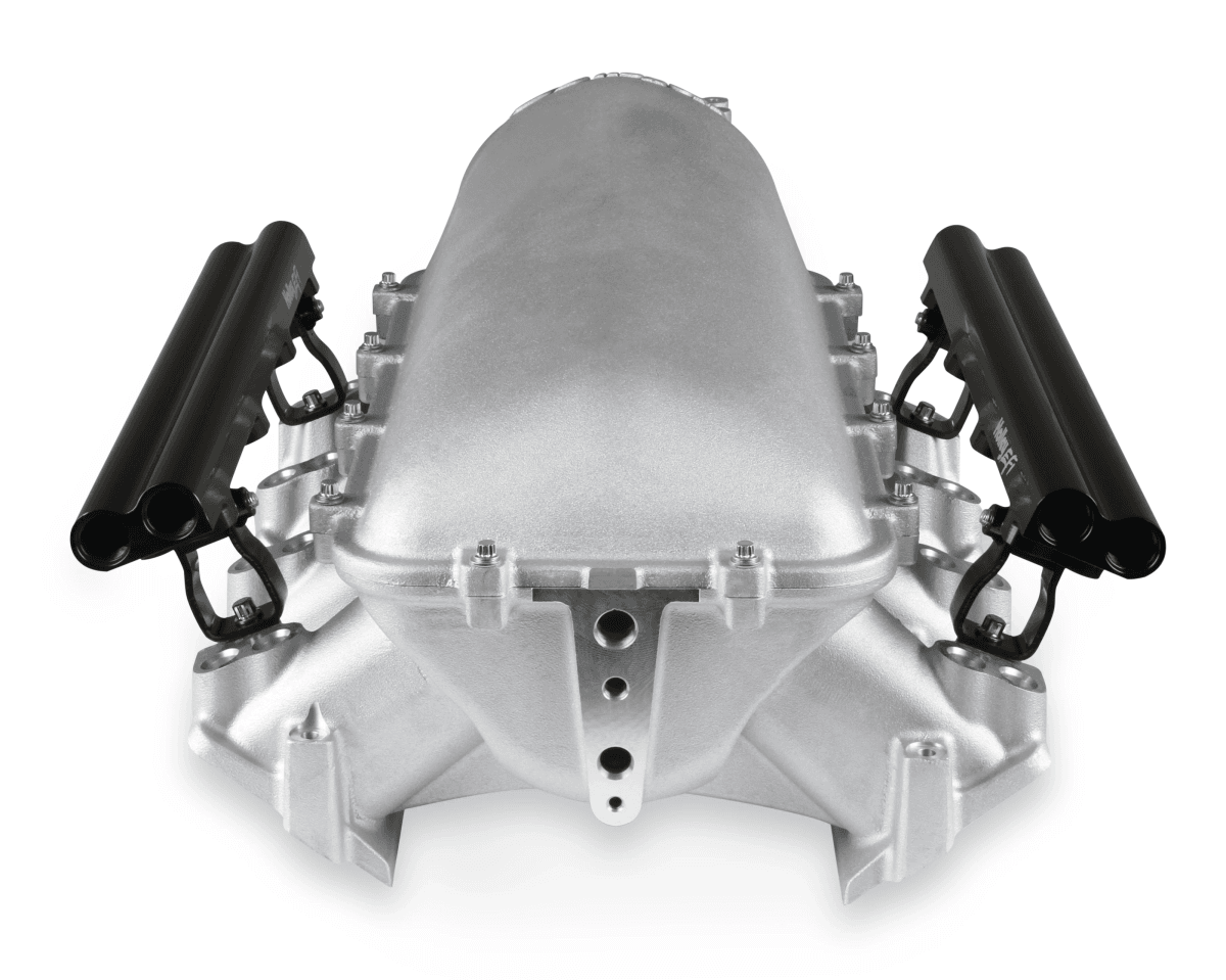 Holley Lo-Ram LS3 Intake Manifold w/ High Flow Fuel Rails - Satin (16-Injectors) thumbnail 4