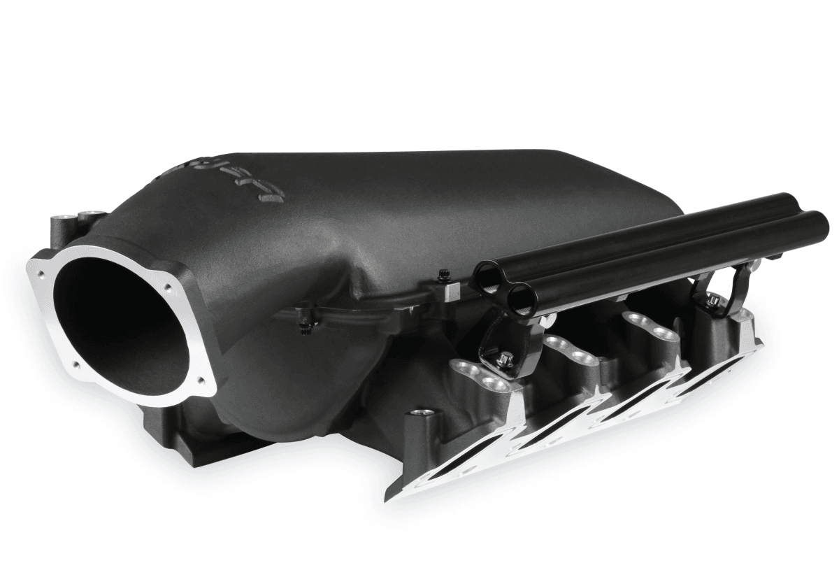 Holley Lo-Ram LS3 Intake Manifold w/ High Flow Fuel Rails - Black (16-Injectors) thumbnail 2