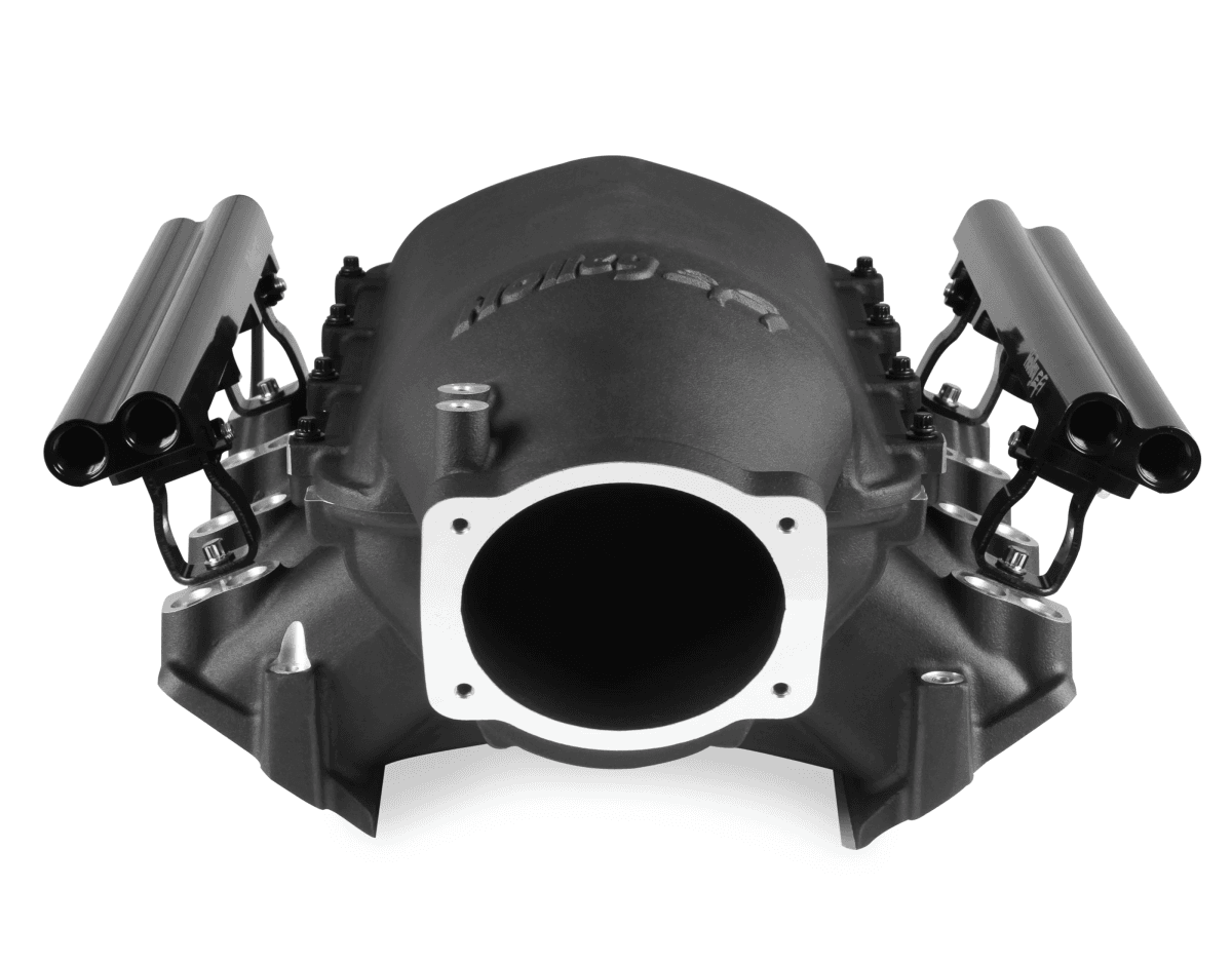 Holley Lo-Ram LS3 Intake Manifold w/ High Flow Fuel Rails - Black (16-Injectors) thumbnail 4