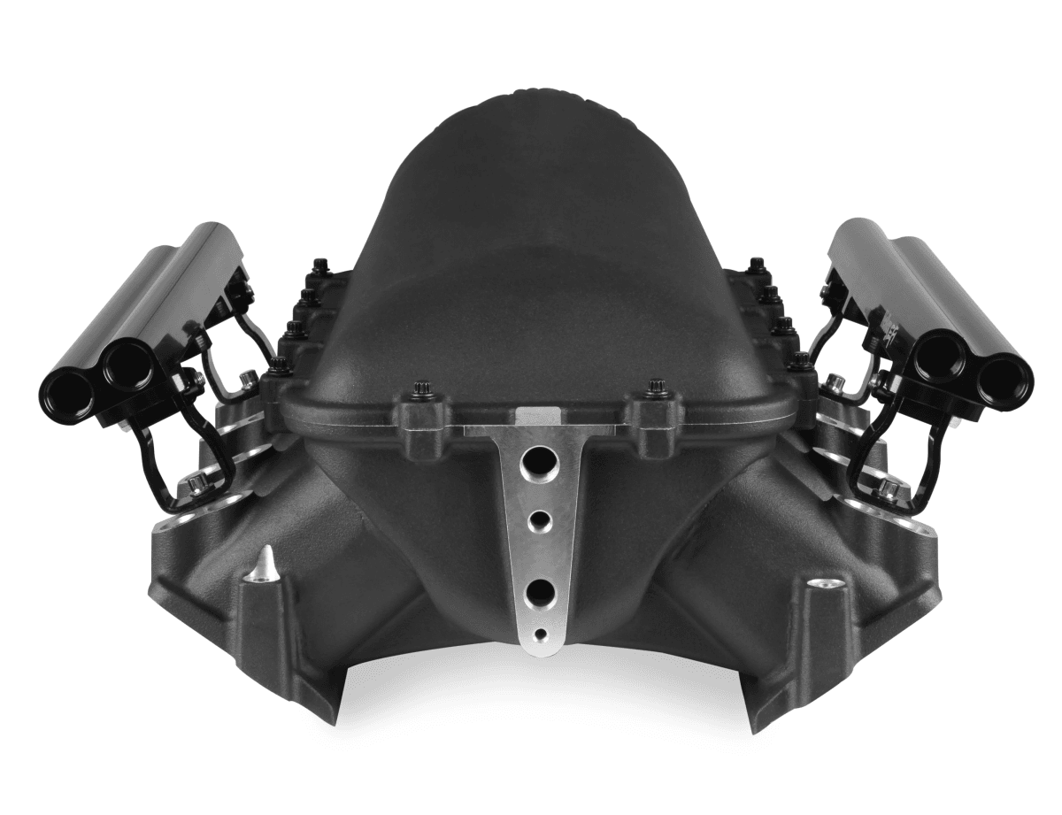 Holley Lo-Ram LS3 Intake Manifold w/ High Flow Fuel Rails - Black (16-Injectors) thumbnail 5