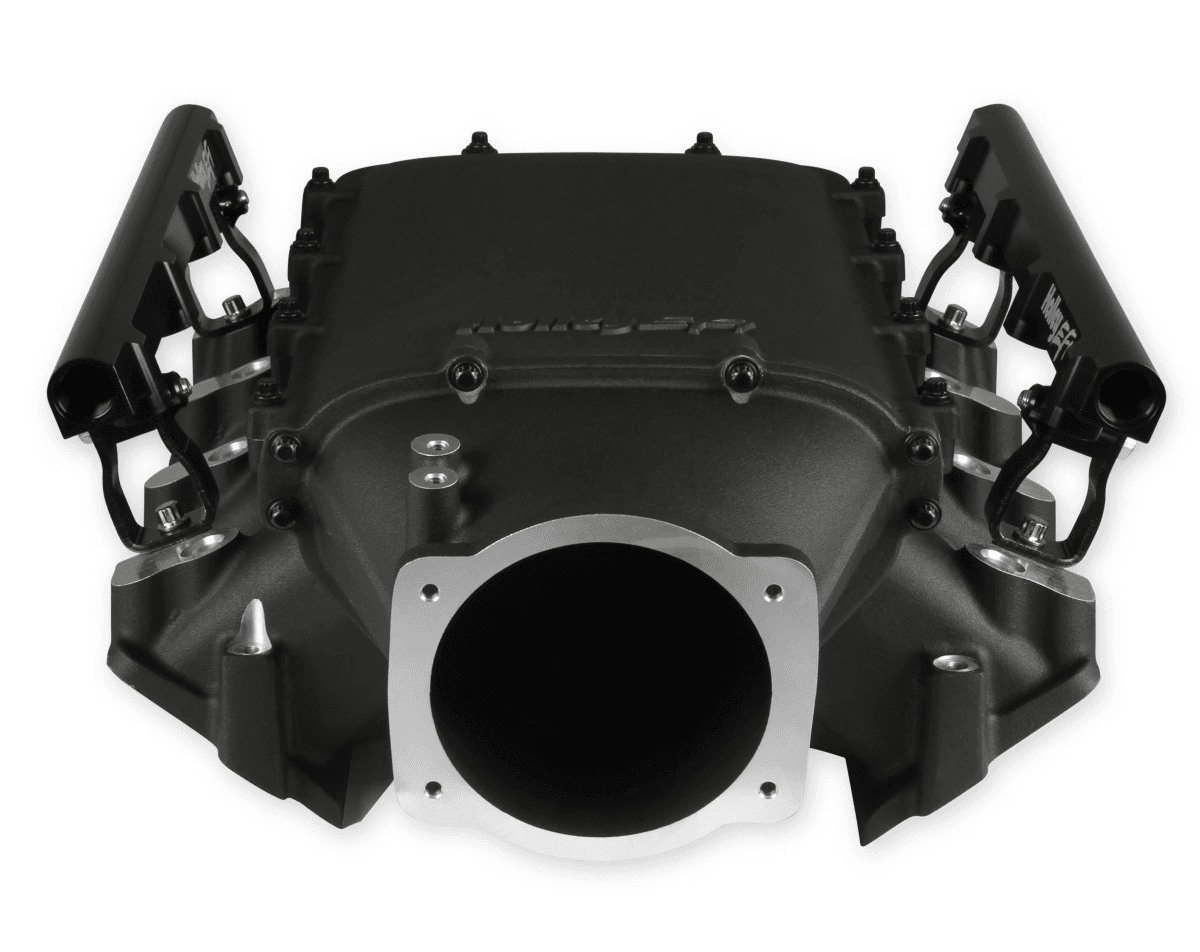 Holley Ultra Lo-Ram LS3/L92 Intake Manifold w/ High Flow Fuel Rails - Black thumbnail 4
