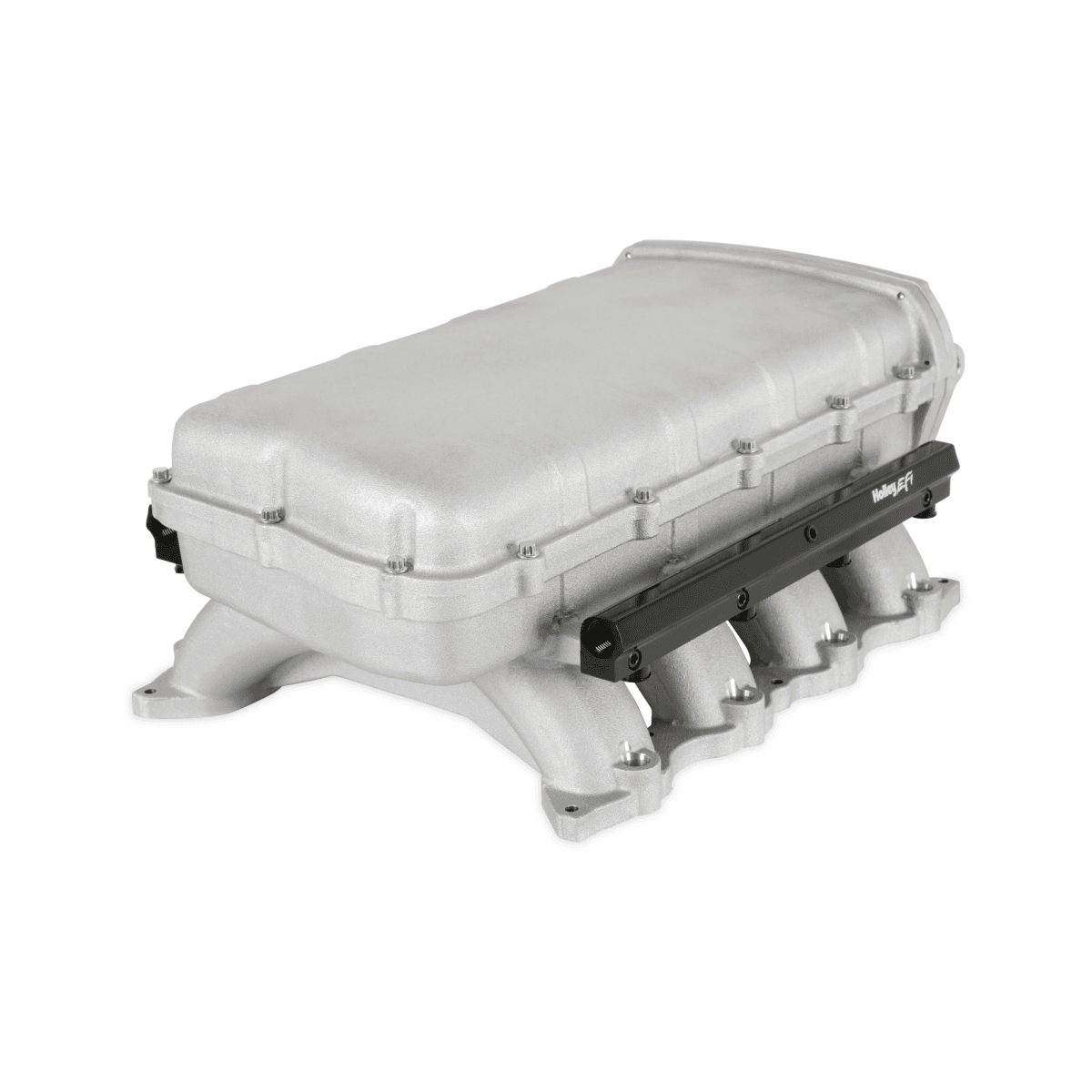 Holley Ultra Lo-Ram Coyote/Voodoo/Predator Intake Manifold w/ High Flow Fuel Rails - Natural (Round Inlet) thumbnail 2