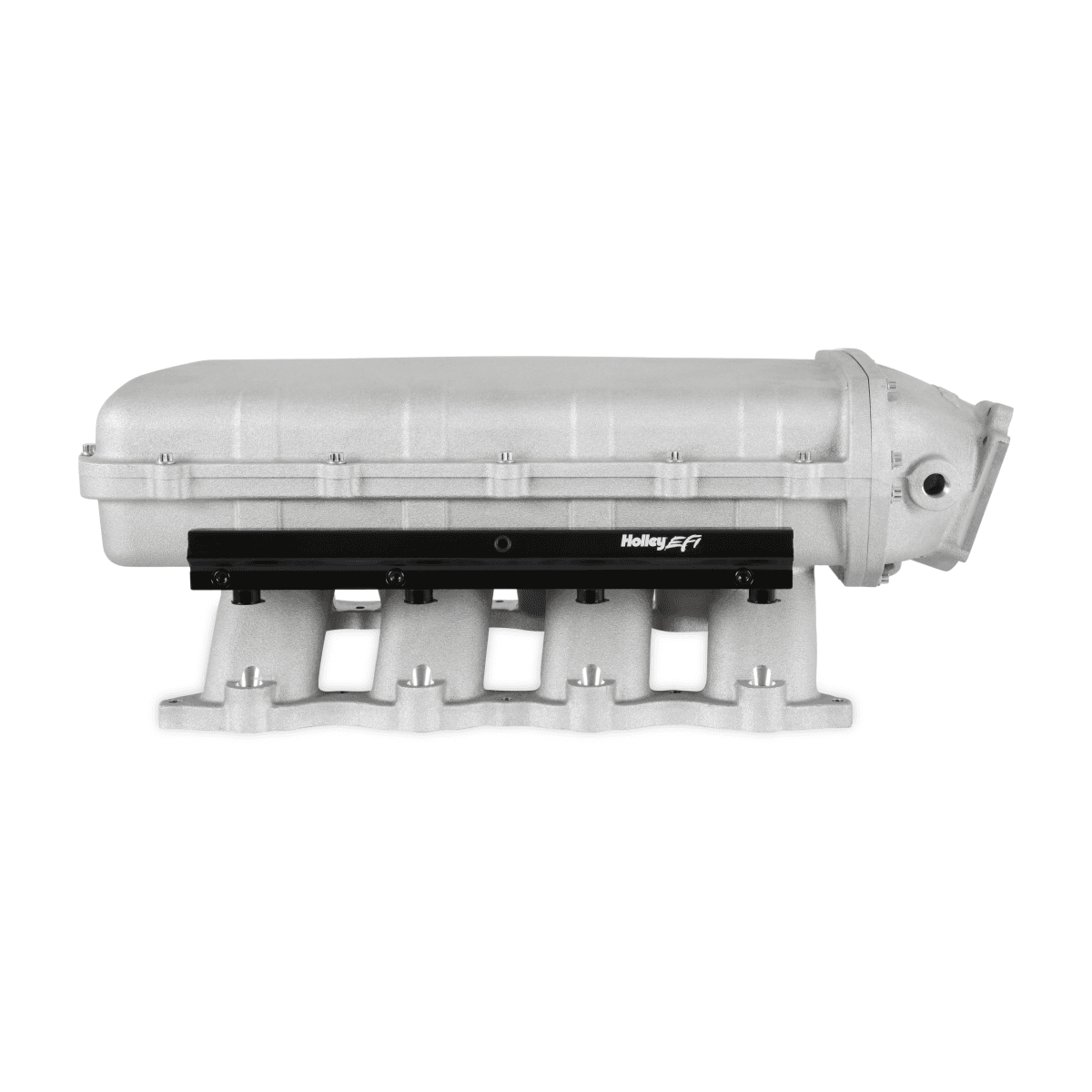 Holley Ultra Lo-Ram Coyote/Voodoo/Predator Intake Manifold w/ High Flow Fuel Rails - Natural (Round Inlet) thumbnail 5