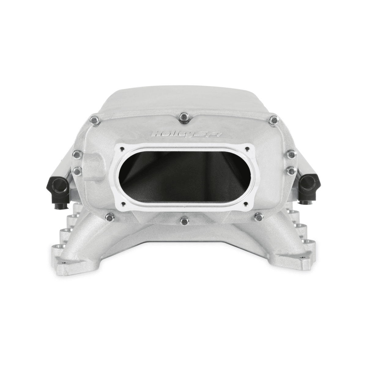 Holley Ultra Lo-Ram Coyote/Voodoo/Predator Intake Manifold w/ High Flow Fuel Rails - Natural (Oval Inlet) thumbnail 2