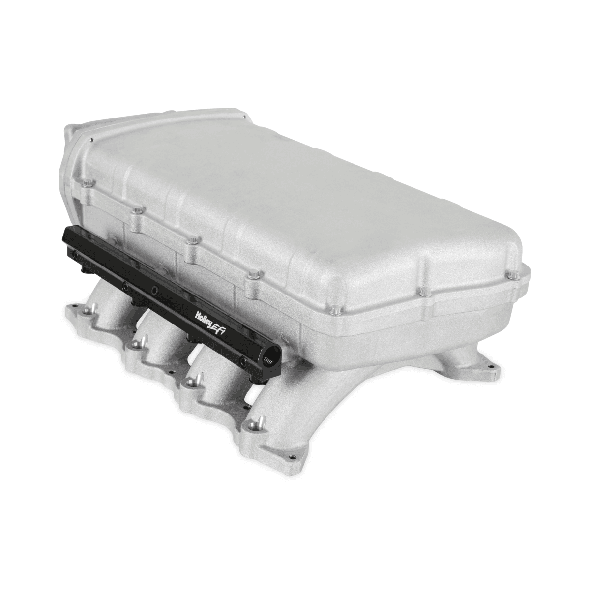 Holley Ultra Lo-Ram Coyote/Voodoo/Predator Intake Manifold w/ High Flow Fuel Rails - Natural (Oval Inlet) thumbnail 3