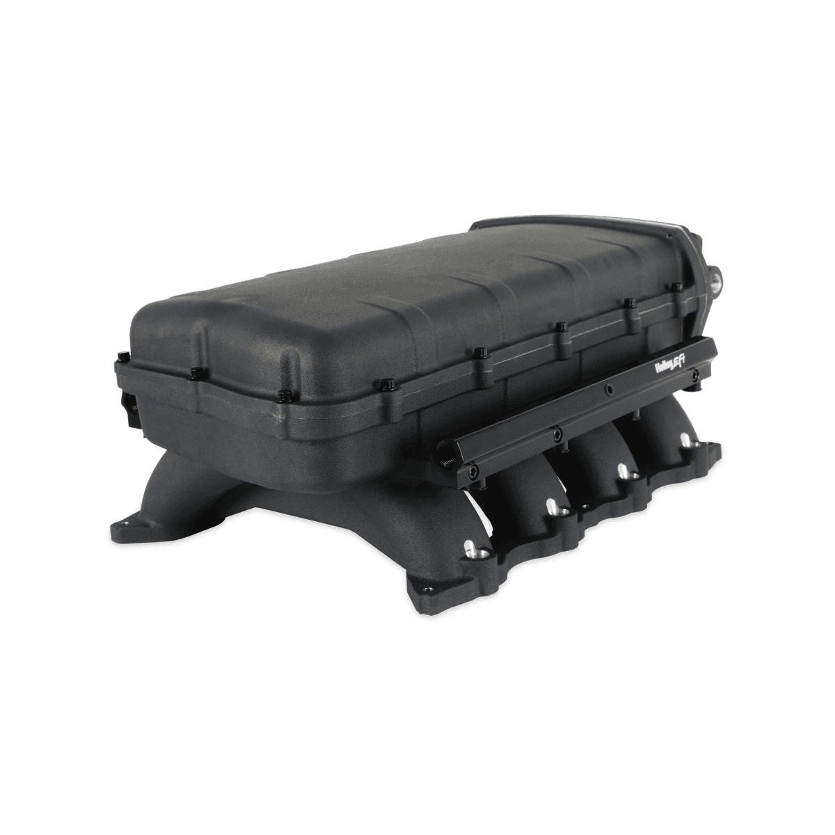 Holley Ultra Lo-Ram Coyote/Voodoo/Predator Intake Manifold w/ High Flow Fuel Rails - Black (Oval Inlet) thumbnail 2