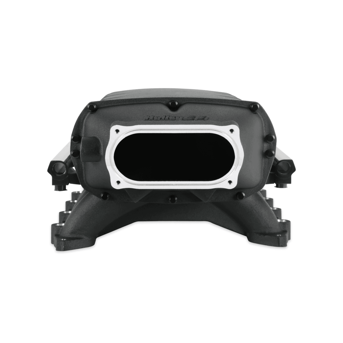 Holley Ultra Lo-Ram Coyote/Voodoo/Predator Intake Manifold w/ High Flow Fuel Rails - Black (Oval Inlet) thumbnail 3