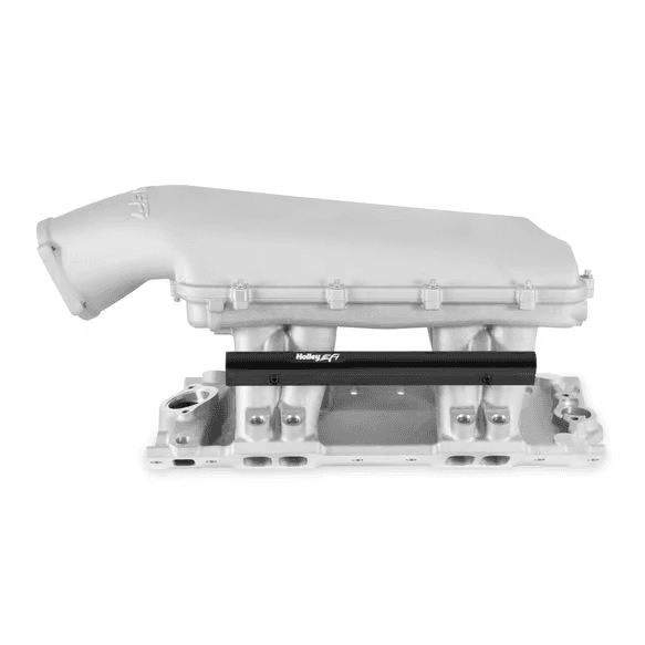 Holley Hi-Ram SBC 105MM Intake Manifold w/ High Flow Fuel Rails - Satin thumbnail 2