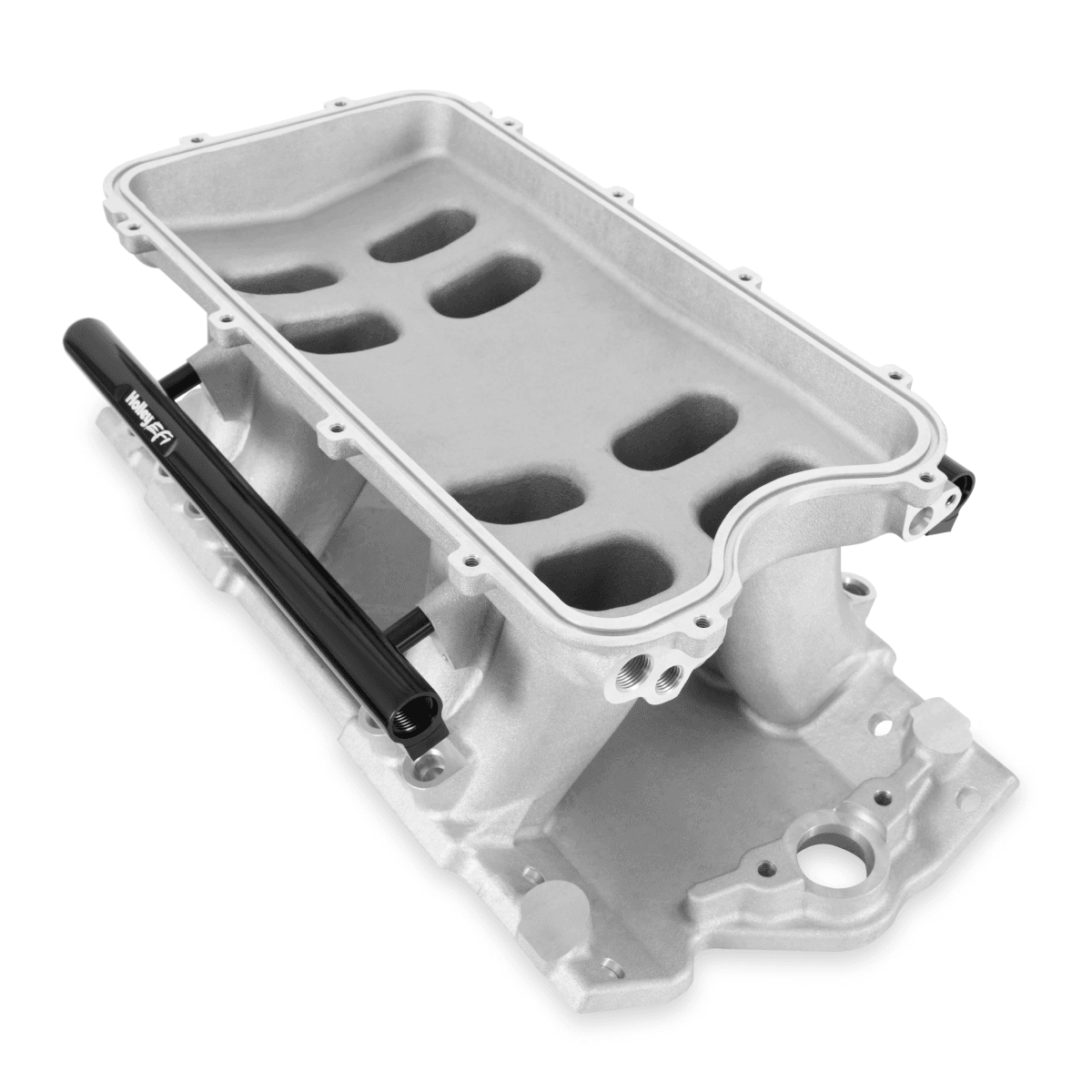 Holley Hi-Ram SBC 105MM Intake Manifold w/ High Flow Fuel Rails - Satin thumbnail 3