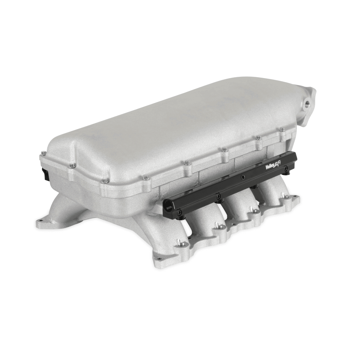 Holley Hi-Ram Coyote/Voodoo/Predator Intake Manifold w/ High Flow Fuel Rails - Satin (For 07-14 GT500 Oval Style Throttle Body) thumbnail 2