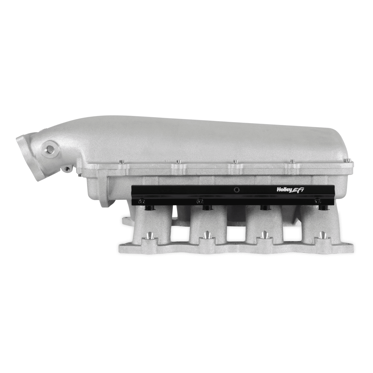 Holley Hi-Ram Coyote/Voodoo/Predator Intake Manifold w/ High Flow Fuel Rails - Satin (For 07-14 GT500 Oval Style Throttle Body) thumbnail 4