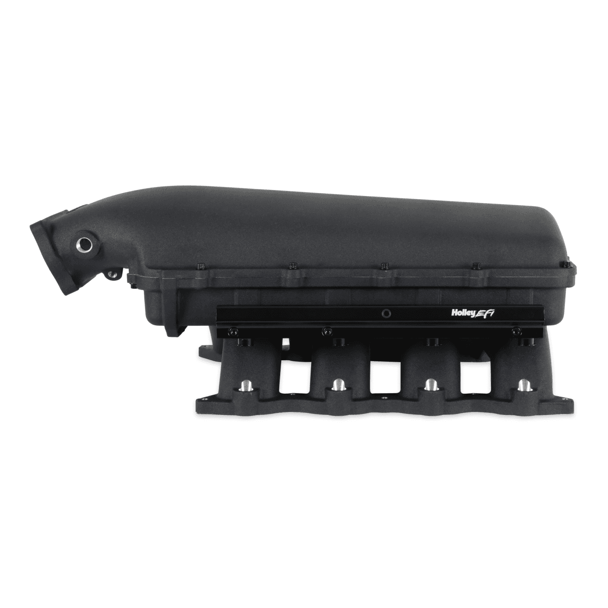 Holley Hi-Ram Coyote/Voodoo/Predator Intake Manifold w/ High Flow Fuel Rails - Black (For 07-14 GT500 Oval Style Throttle Body) thumbnail 3