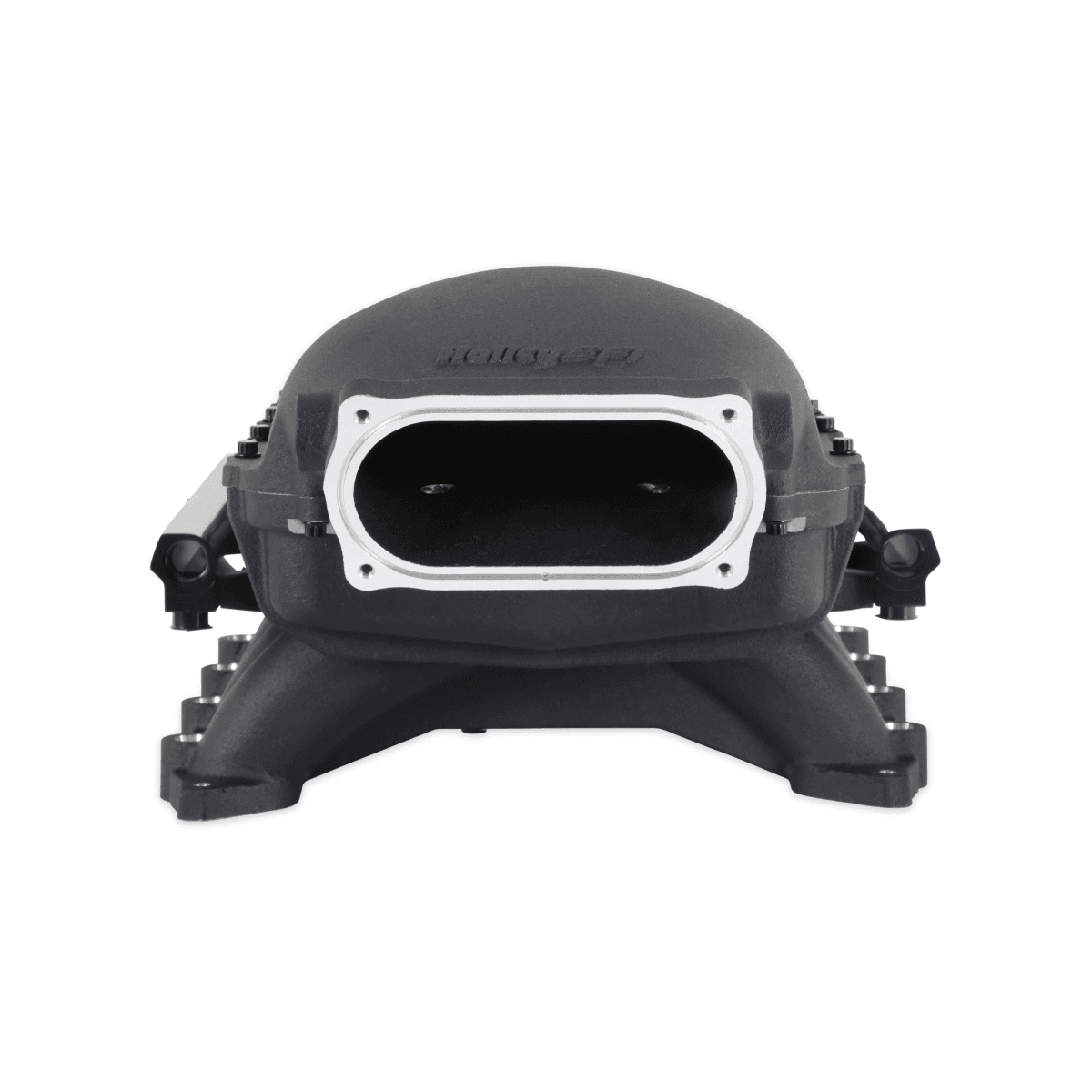 Holley Hi-Ram Coyote/Voodoo/Predator Intake Manifold w/ High Flow Fuel Rails - Black (For 07-14 GT500 Oval Style Throttle Body) thumbnail 4