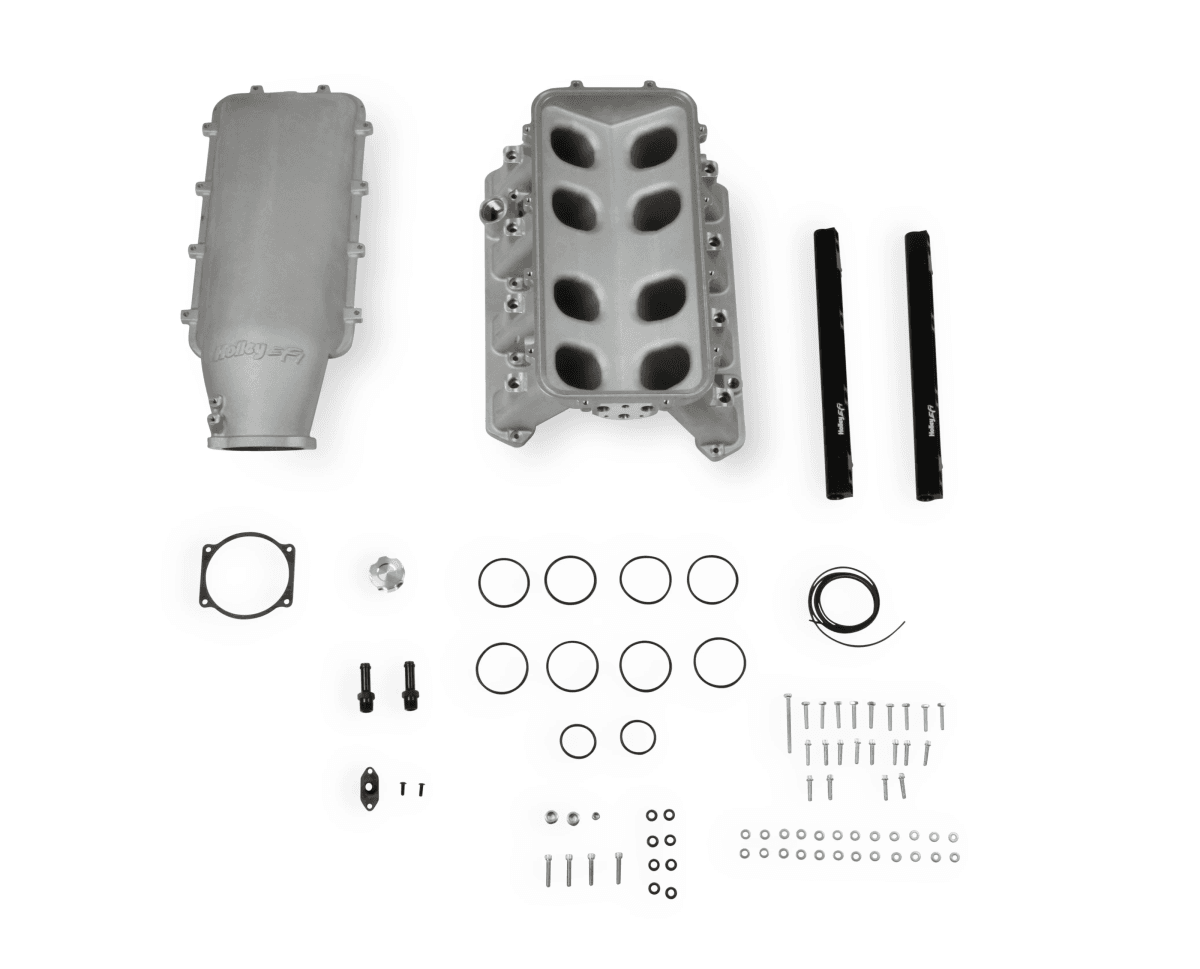 Holley Hi-Ram Gen III Hemi 105mm Intake Manifold w/ High Flow Fuel Rails - Satin thumbnail 2