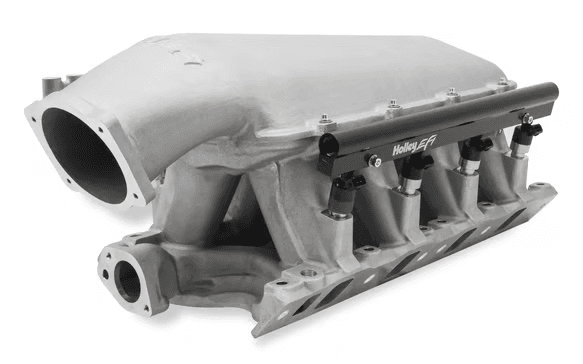 Holley Hi-Ram 351W SBF 105MM Intake Manifold w/ High Flow Fuel Rails - Satin (9.5 Deck)
