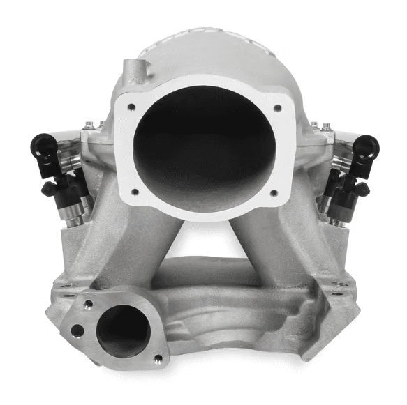 Holley Hi-Ram 351W SBF 105MM Intake Manifold w/ High Flow Fuel Rails - Satin (9.5 Deck) thumbnail 3