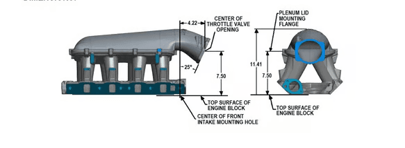 Holley Hi-Ram 351W SBF 105MM Intake Manifold w/ High Flow Fuel Rails - Black (9.5 Deck) thumbnail 7