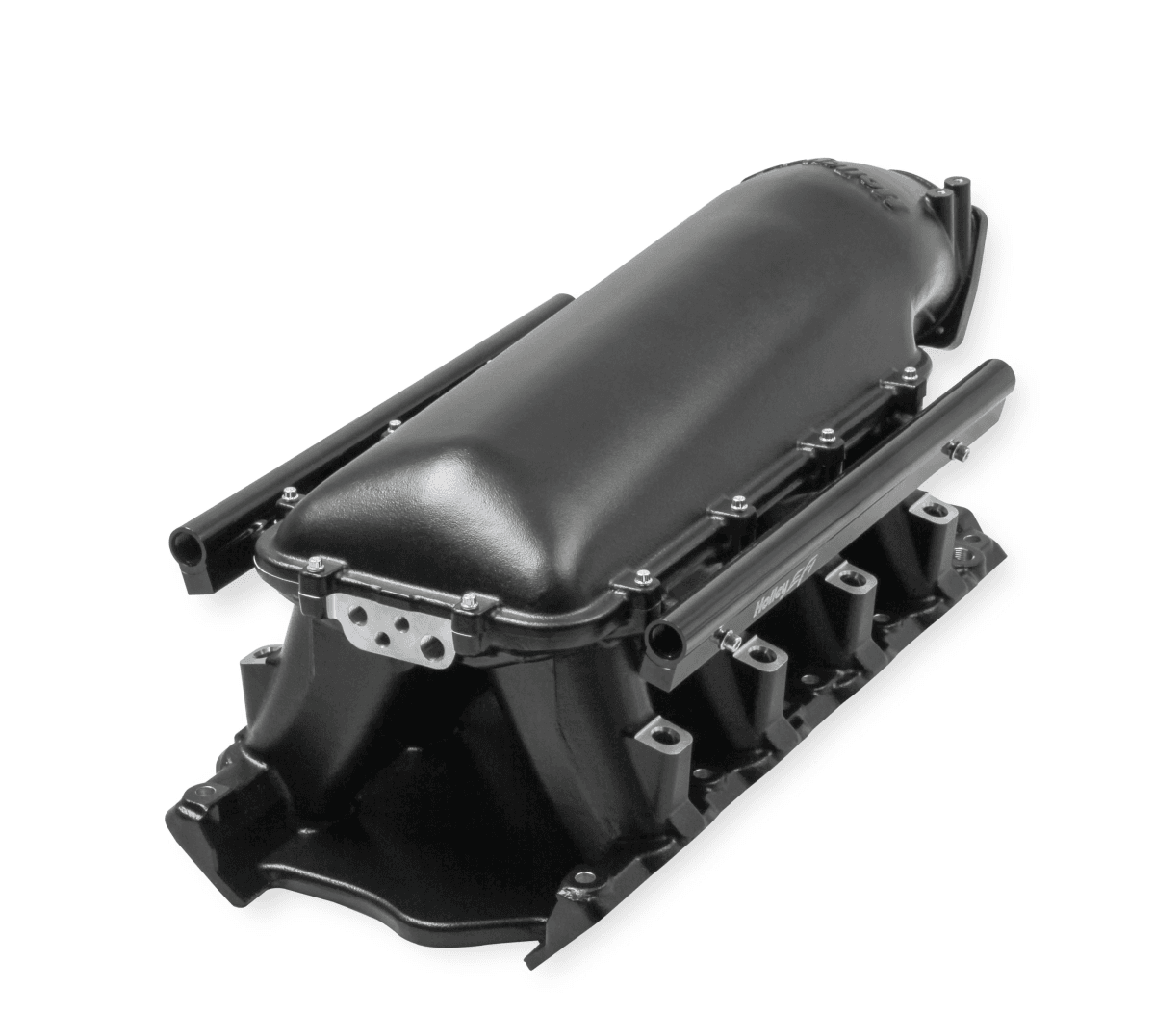 Holley Hi-Ram 351W SBF 105MM Intake Manifold w/ High Flow Fuel Rails - Black (9.5 Deck) thumbnail 2