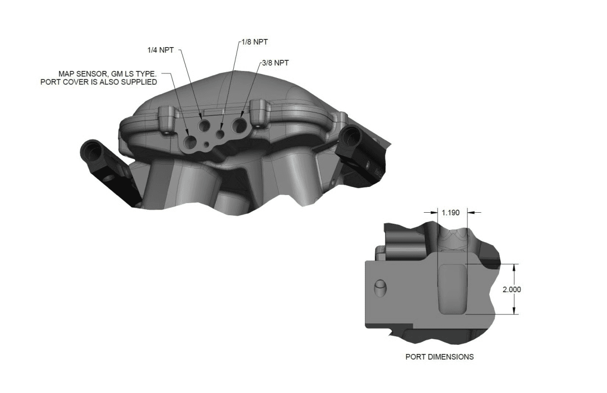 Holley Hi-Ram SBF 95MM Intake Manifold w/ High Flow Fuel Rails - Black (8.2 Deck) thumbnail 7