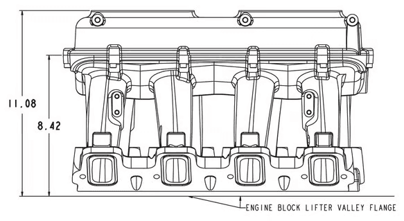 Holley Hi-Ram LS3/L92 Dual 4150 Carb Intake Manifold - Satin (Sideways and Inline Mounting) thumbnail 2