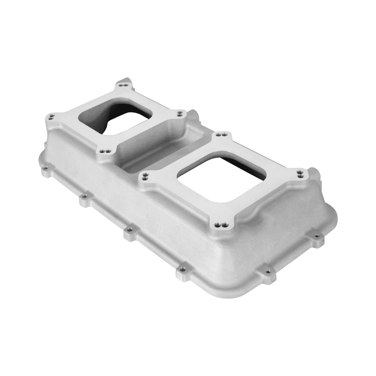 Holley Hi-Ram BBC Dual 4150 Carb Intake Manifold w/ High Flow Fuel Rails for Port Injection - Satin thumbnail 5