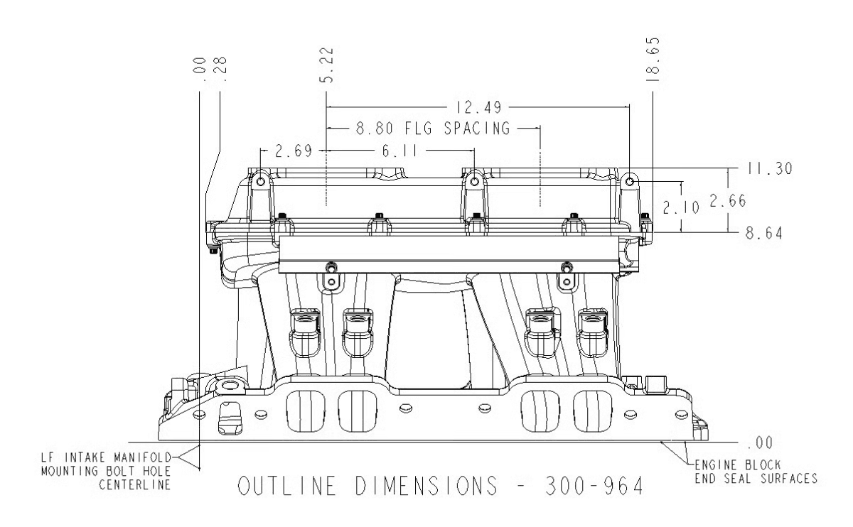 Holley Hi-Ram BBC Dual 4150 Carb Intake Manifold w/ High Flow Fuel Rails for Port Injection - Satin thumbnail 7