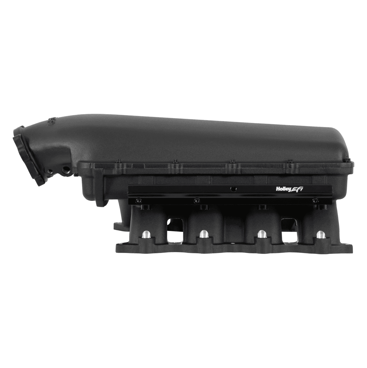 Holley Hi-Ram Coyote/Voodoo/Predator Intake Manifold w/ High Flow Fuel Rails - Black (For 93MM GT500/GT350 Style Throttle Body & LS 4-Bolt Throttle Bodies) thumbnail 4
