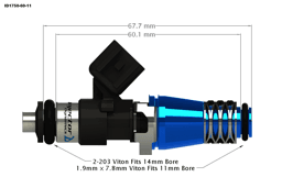 Injector Dynamics ID1750 Fuel Injectors 1979-1995 Mazda RX-7 FB/FC/FD