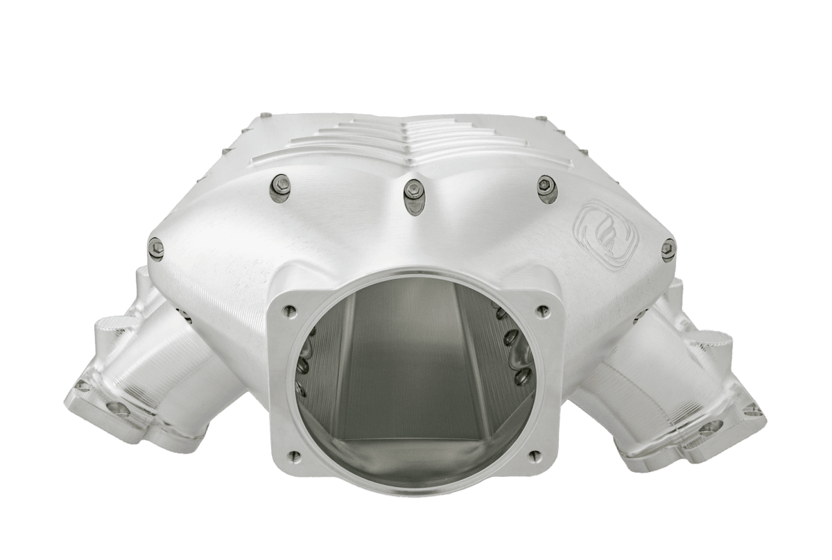 Frankenstein LS1/LS2/LS6 Cathedral Port Billet LowPro Intake Manifold - Raw Finish (2000HP Rated) thumbnail 2
