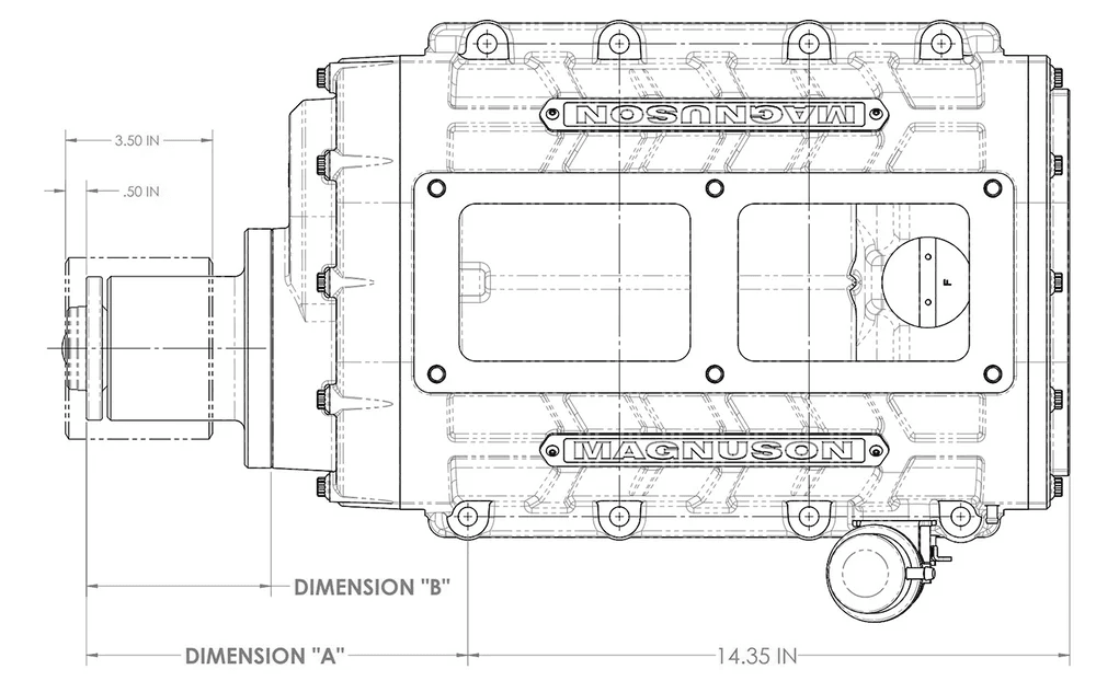 Magnuson M.O.A.B TVS3100 Supercharger for 6-71 / 8-71 Blower Manifolds thumbnail 4