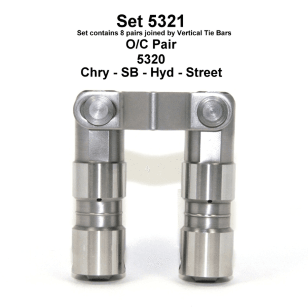Morel 5321 Hydraulic Roller Link Bar Lifters for Small Block Mopar Magnum & Early LA Blocks w/ Magnum Heads thumbnail 2