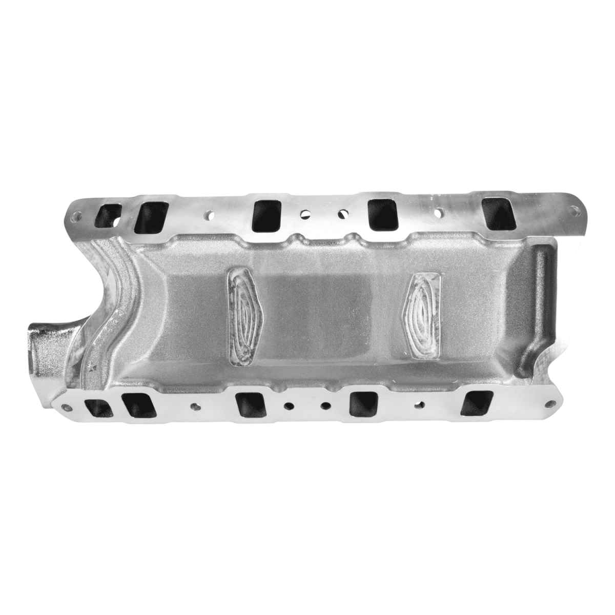 Edelbrock Performer RPM Air-Gap Dual Plane Intake Manifold for SBF 302/331/347 w/ Holley 4150 Pattern - Chrome Plasma thumbnail 5