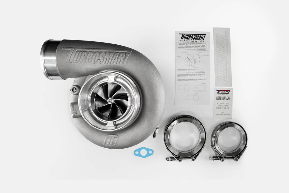 Turbosmart TS-1 Turbocharger 6870 V-Band Reverse Rotation 68mm (0.96AR) Externally Wastegated thumbnail 6