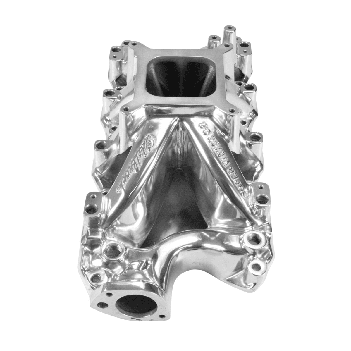 Edelbrock Super Victor SBF EFI Single Plane Polished Intake Manifold - 8.2 Deck thumbnail 2