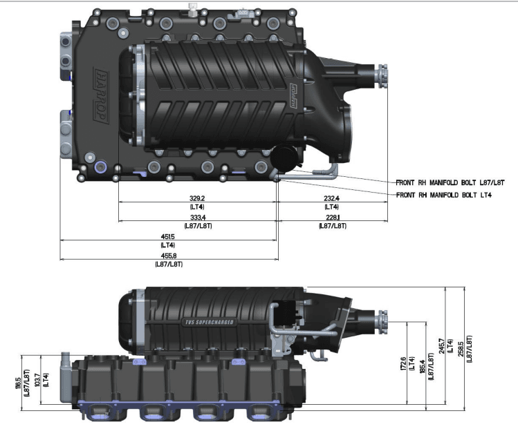 Harrop FDFI TVS2650 MK2 Supercharger Intercooled LT Hot Rod Kit  thumbnail 4