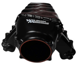Wilson Manifold Chevy Corvette C8 2020+ LT1/LT2 Billet High Performance Intake Manifold W/ Auxiliary Fuel Rails & Nitrous Bungs Tapped - Black Anodized