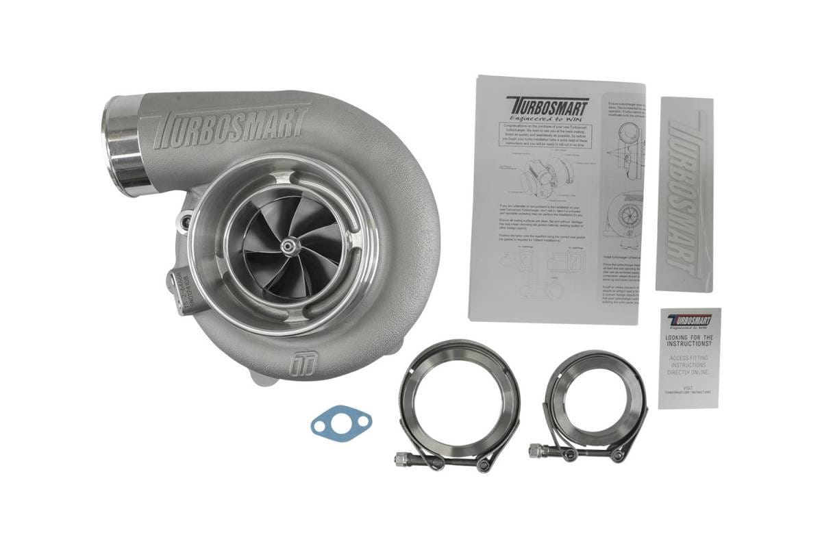 Turbosmart TS-2 Turbocharger (Water Cooled) 6466 (64mm) V-Band Reverse Rotation 0.82AR Externally Wastegated thumbnail 6