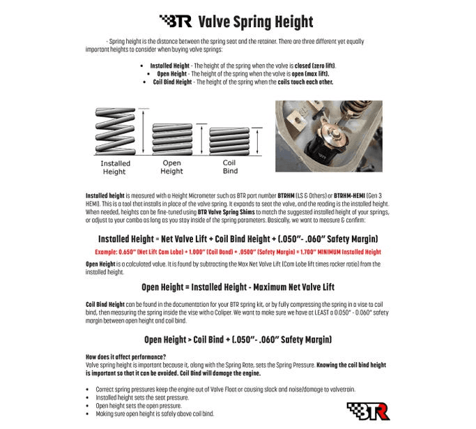 BTR Beehive Valve Spring Kit - .625 Lift (For .565 Valve Guides) thumbnail 2