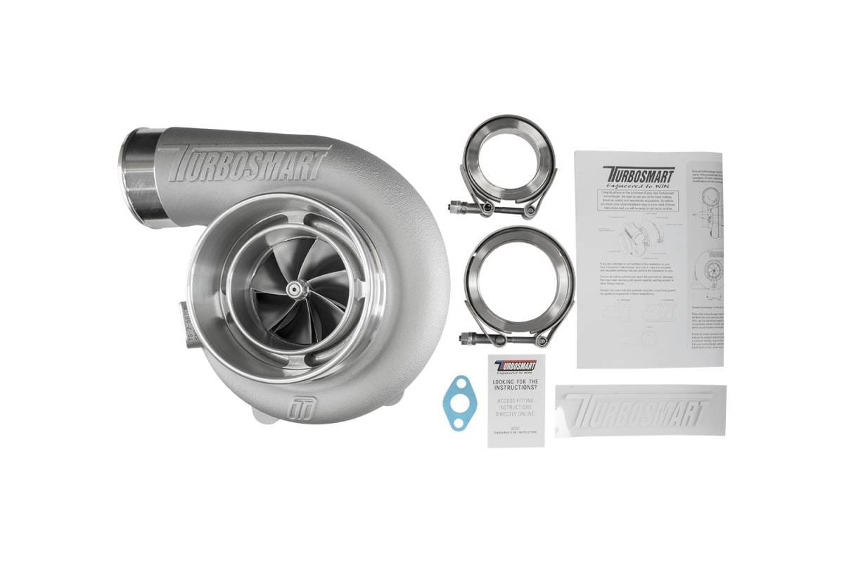 Turbosmart TS-2 Turbocharger (Water Cooled) 6870 68mm (Kompact) V-Band Reverse Rotation (1.07 AR) Externally Wastegated thumbnail 6