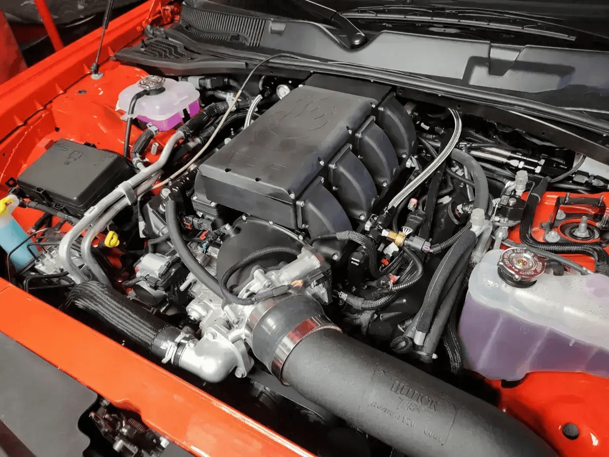 Dodge Demon 170 2023 Hellion Compound Boost Twin 64mm Turbo Kit With Optional Billet Intercooled Intake Manifold or Works with OE Blower thumbnail 3