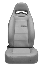 Blemished Corbeau Moab Grey Vinyl Reclining Passenger Side Racing Seat - Single