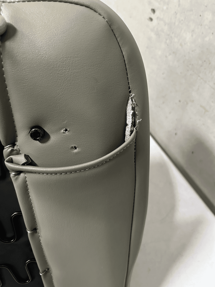 Blemished Corbeau Moab Grey Vinyl Reclining Passenger Side Racing Seat - Single thumbnail 2