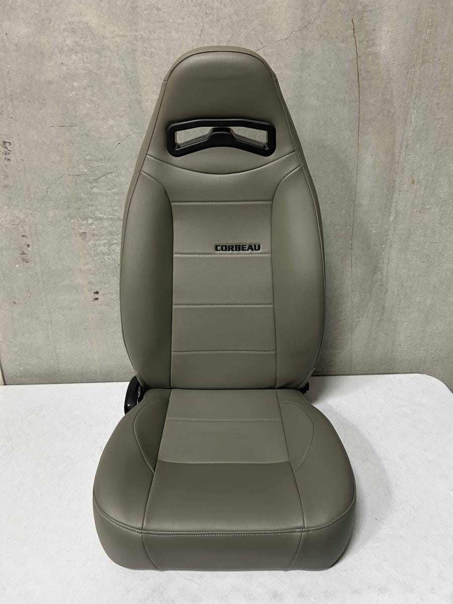 Blemished Corbeau Moab Grey Vinyl Reclining Passenger Side Racing Seat - Single thumbnail 3