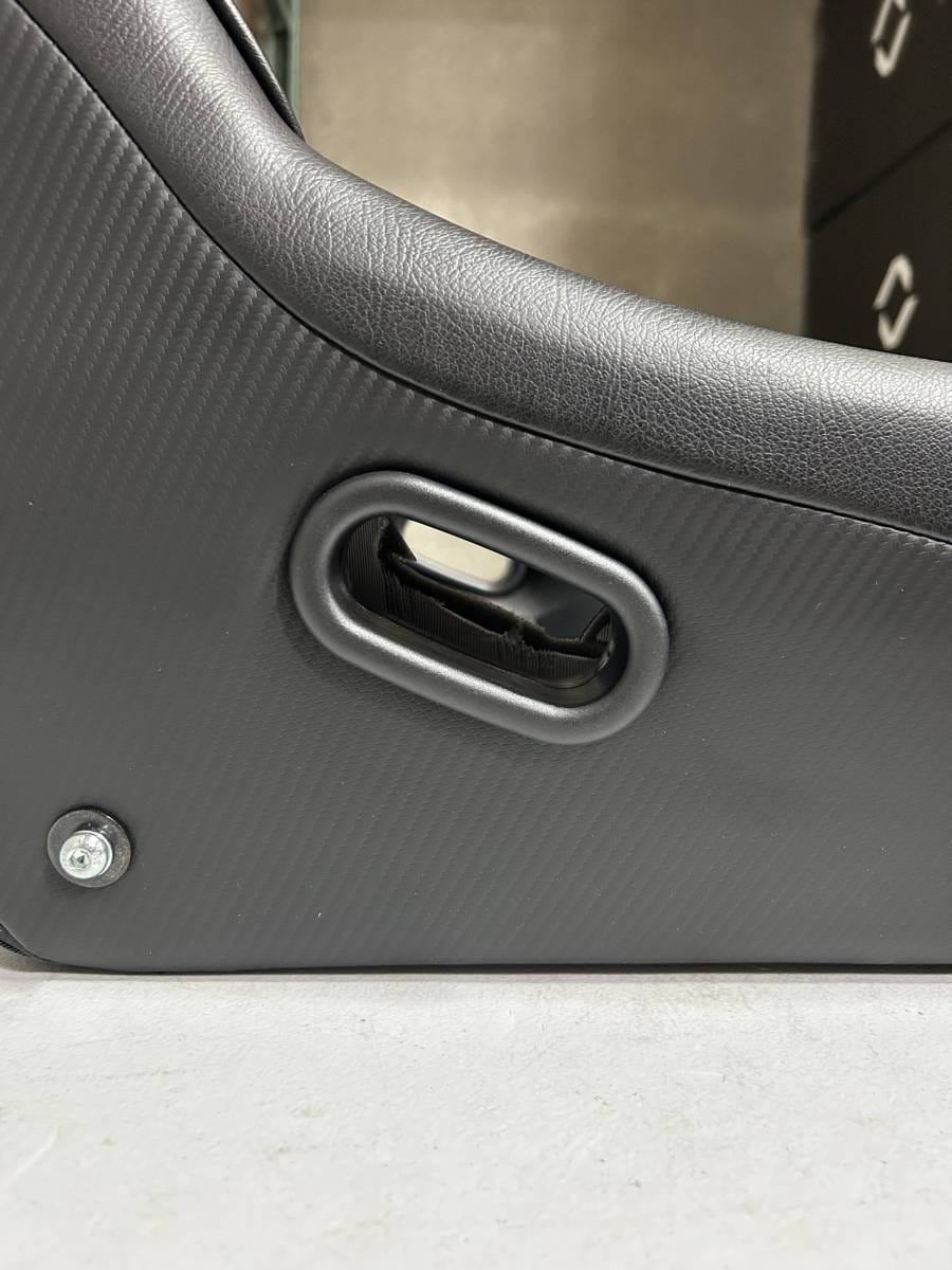 Blemished Corbeau DFX Black Vinyl Fixed Back Seats - Pair thumbnail 3
