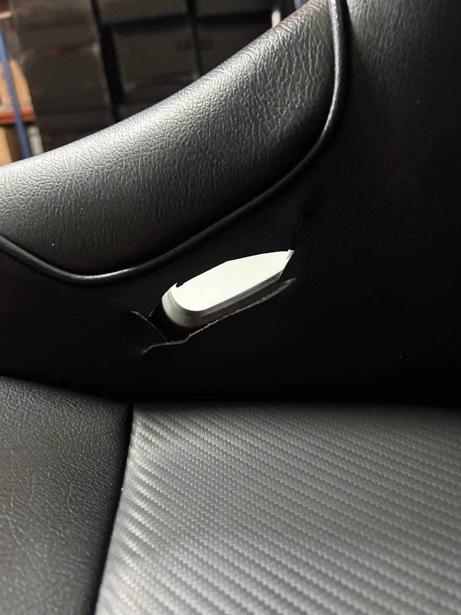 Blemished Corbeau DFX Black Vinyl Fixed Back Seats - Pair thumbnail 2
