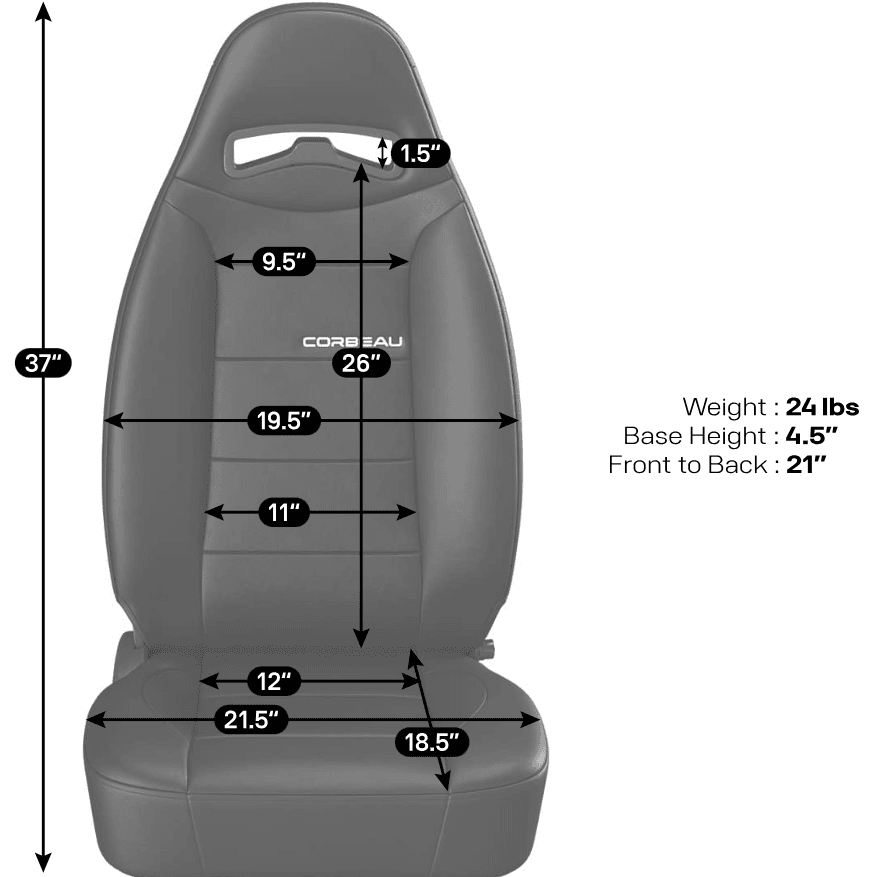 Blemished Corbeau Moab Tan Vinyl Reclining Passenger Side Racing Seat - Single thumbnail 3