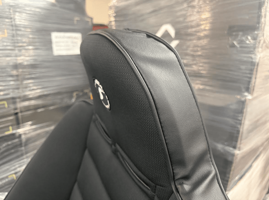 Blemished Corbeau Baja Ultra Black Vinyl / Cloth Fixed-Back Racing Seat - Single thumbnail 5