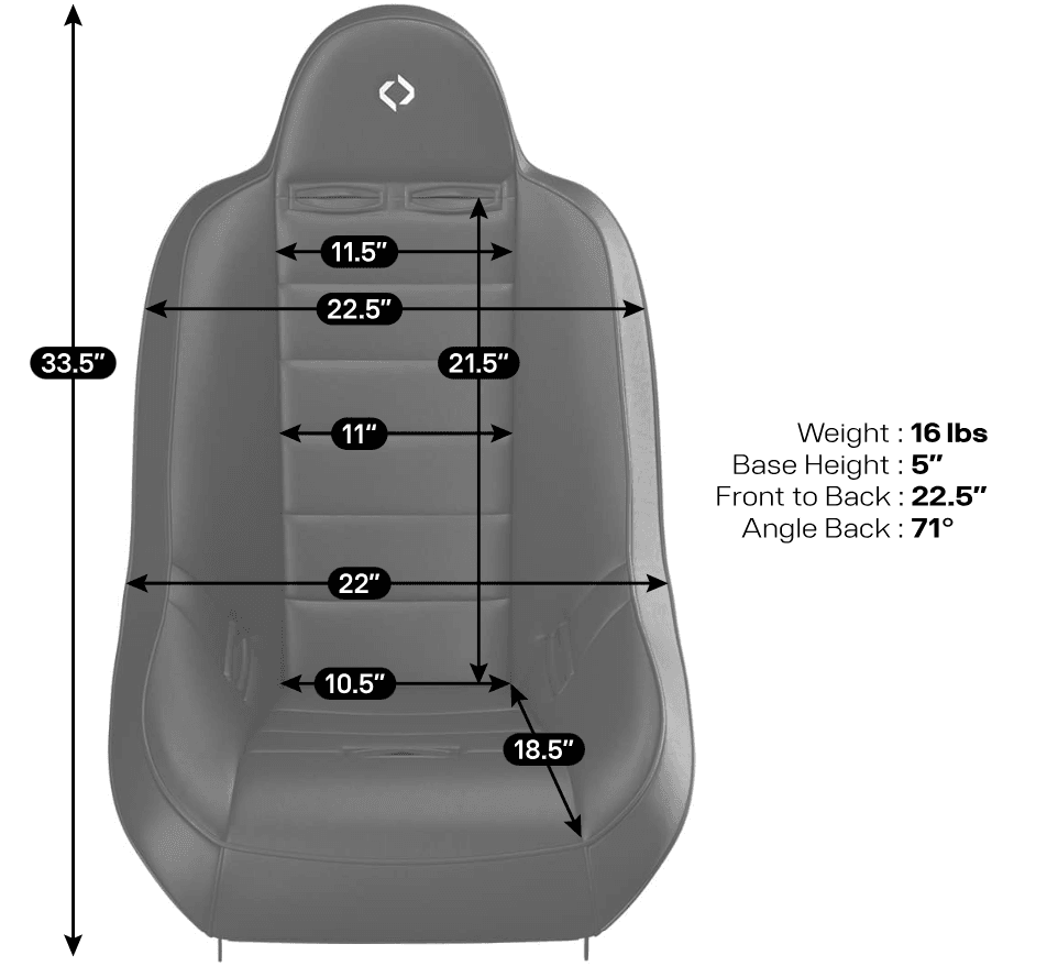 Blemished Corbeau Baja Ultra Black Vinyl / Cloth Fixed-Back Racing Seat - Single thumbnail 7