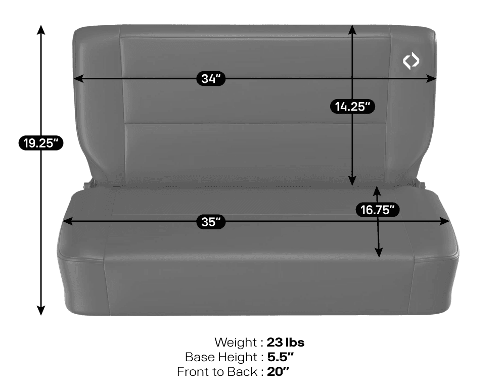 Corbeau Safari Spice Vinyl Cloth Bench Seat - Single thumbnail 3