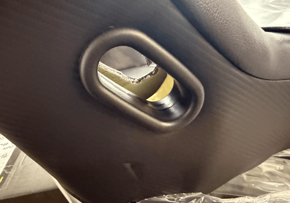 Blemished Corbeau DFX Black Vinyl Fixed Back Seats - Pair thumbnail 5